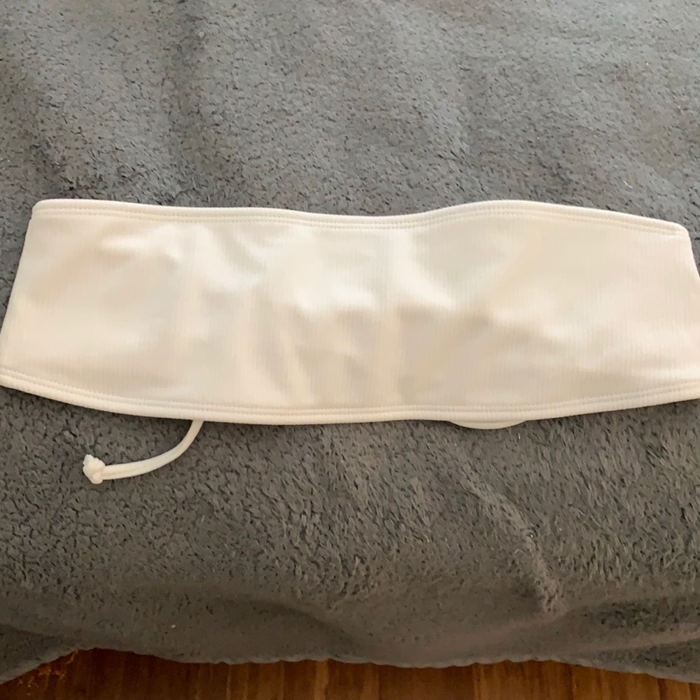 White bandeau bikini top